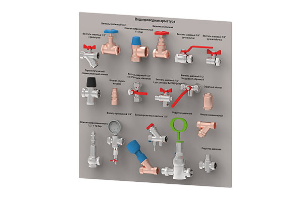 Стенд-планшет "Водопроводная арматура"